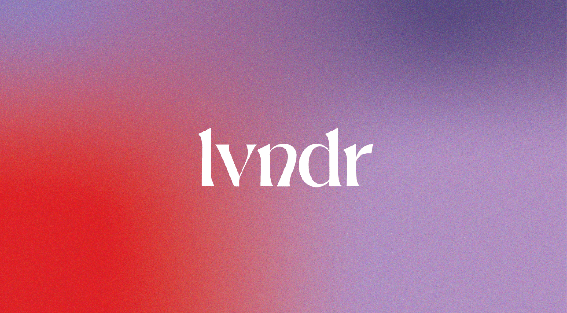 lvndr white logo on a red and purple gradient background