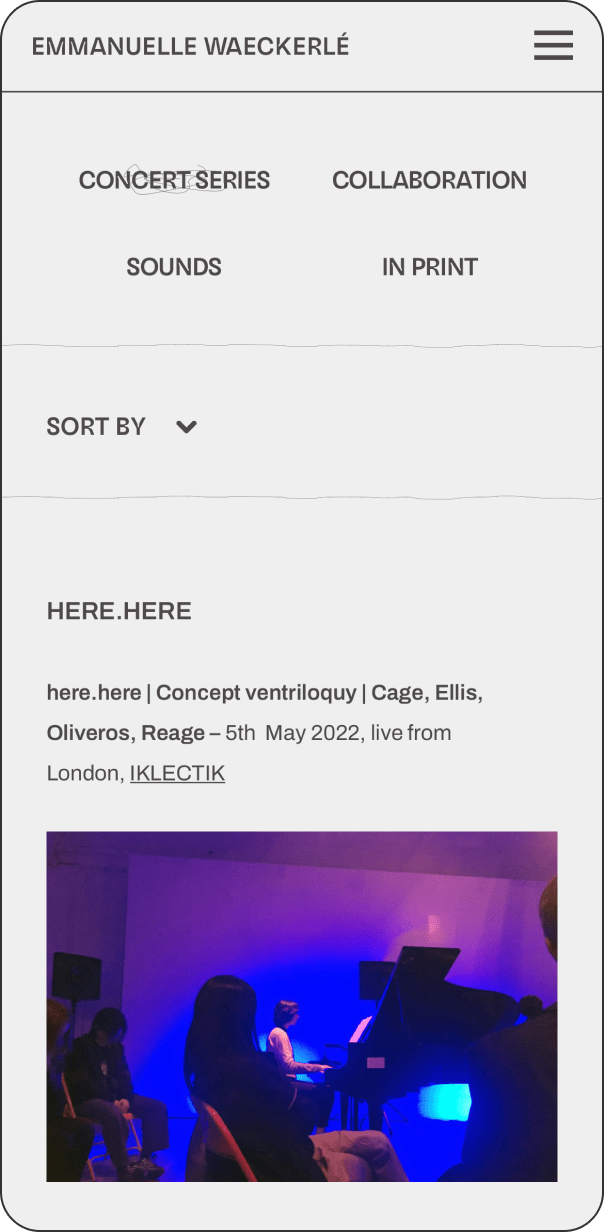Light mode project page of Emmanuelle Waeckerlé's website on mobile